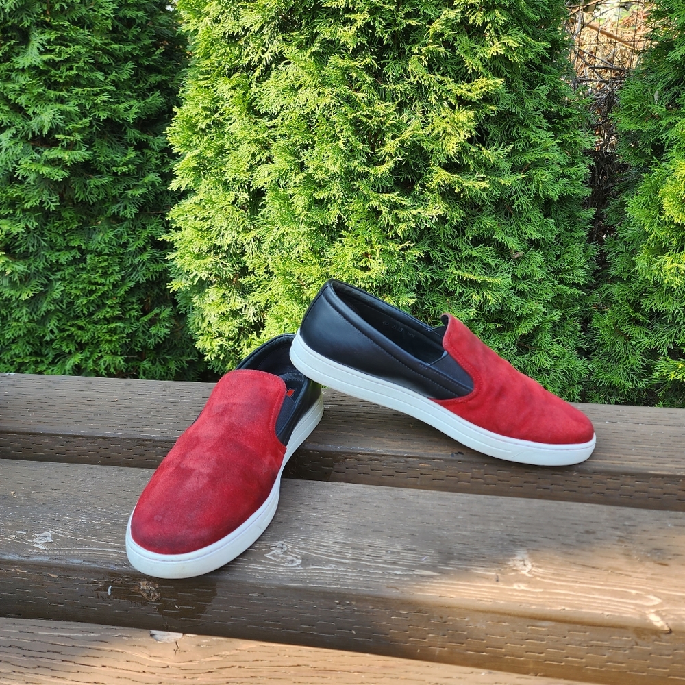 Men’s Prada Suede Slip on Sneakers Prada Size 10.5 US size 11.5. Fits 11-11.5